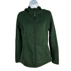 Mondetta Womens Small Green Hooded Full-Zip Jacket Long Sleeve Polyester Winter